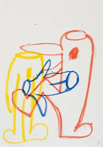 Untitled on paper 03 by Ansh Kumar - Oil on paper