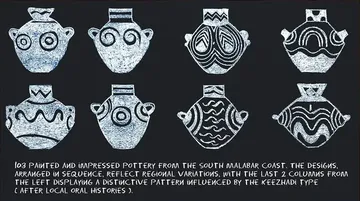 103 painted and impressed pottery by Boris Colin Alphonse - Chalk on blackboard (chalkboard paint, chalk, wooden board); presented as image transfer on prepared MDF (water sealant, primer, gesso)
