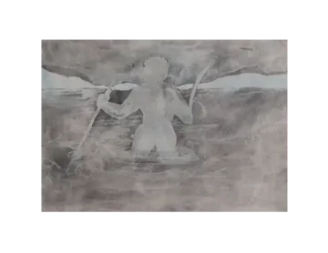 The watchman 2 by Tapan Moharana - Graphite on paper