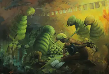 Transformation (Termites V) by Kartik Tripathi - Acrylic on canvas