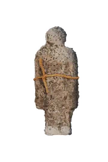 Not a measured line, 6 by Arun B - Stoneware / ceramic, fired stoneware clay, Raku-fired