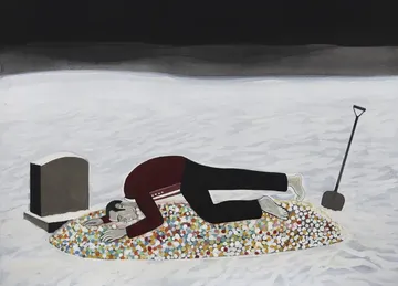 Meanwhile during the lockdown–a walk to remember, 1 by Abhishek Narayan Verma - Gouache on acid free paper
