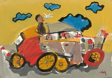 Bird catcher by Aditiya Singh - Acrylic on paper