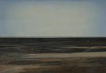 The hut by the horizon by Sarika Mehta - Oil on canvas