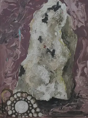 Strange 7 – White stones by Rishma Mariya Johnson - Acrylic emulsion on canvas