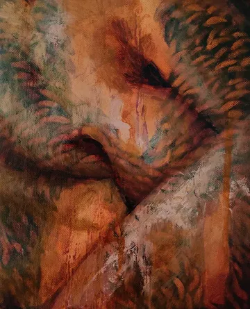 Chaos underneath the skin I, 1 by Riyanka Das - Oil on canvas