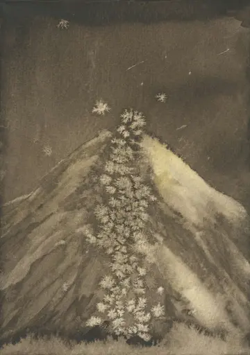 A small presence, 1 by Sonali Sonam - Watercolor on paper