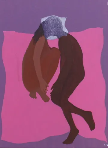 Intimacy and absence, 1 by Moni Kumari - Acrylic on canvas