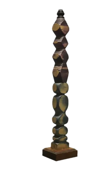 Pillar by Ashwam S. Salokhe - Wood and acrylic color