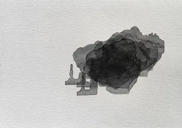  Unidentified, 1 by Akartha Halder - Watercolor on paper