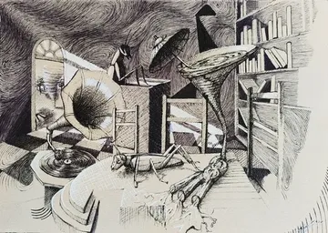Enroachment by Tan Sen - Ink on paper