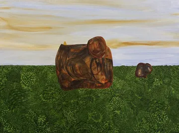 Hampi by Clinton George - Acrylic on canvas