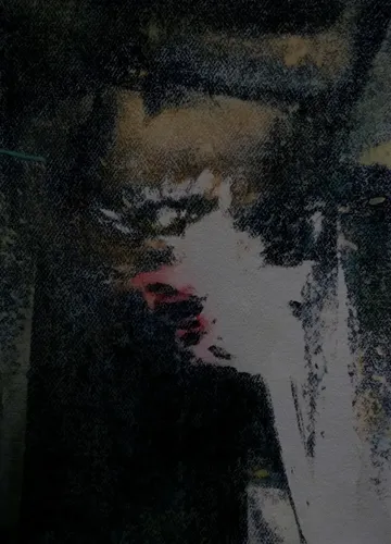 Aperture, release, relieve – II by Sangita Datta - Watercolor and archival photograph on acid-free handmade paper