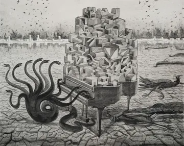 Songs of kalinga by Prasad KV - Watercolor on archival paper