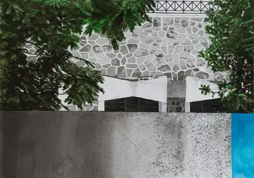 Territories of three: echoes in the landscape I, 2 by Kapil Jangid - Watercolor, photo ink, digital print and graphite on paper