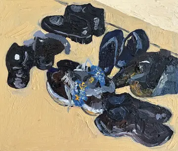 Lagta hai ghar mein kaafi mehmaan aaye hain by Akshit Satyarthi - Oil on canvas