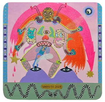 The cosmic erotica by Varnita Sethi - Acrylic on canvas