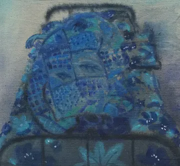 Asleep or dead by Diya Mehta - Acrylic on canvas