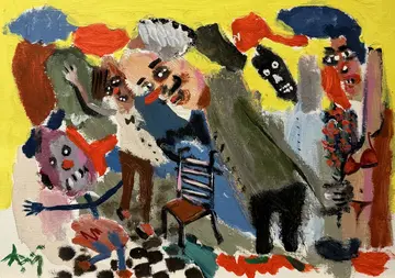 The thrown throne by Aditiya Singh - Acrylic on paper
