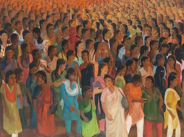 Dusk by G. Mahesha - Oil on canvas