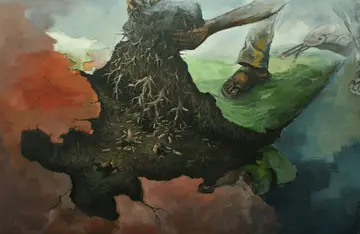 Under the surface (Termites IV) by Kartik Tripathi - Acrylic on canvas