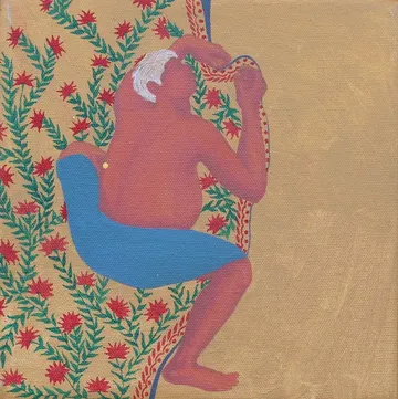 Beneath the gaze, 9 by Moni Kumari - Acrylic on canvas