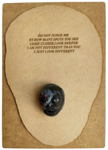 Poetics of face-1, 6 by Preksha Tater - Epoxy compound and mixed media