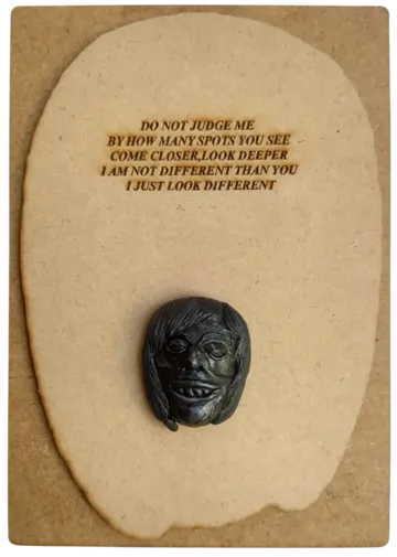 Poetics of face-1, 1 by Preksha Tater - Epoxy compound and mixed media