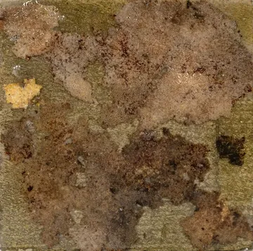 Moss series, 2 by Gurdeep Brar - Epoxy resin and moss on a C4X block