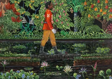 First walk by Sreeju Radhakrishnan - Acrylic on canvas