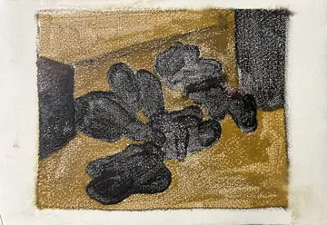 Lagta hai ghar mein mehmaan aaye hain by Akshit Satyarthi - Watercolor monoprint