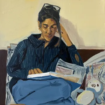 Shriya by Akshit Satyarthi - Oil on canvas